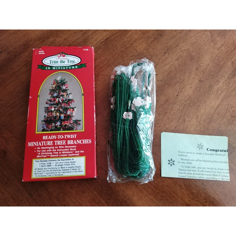 Vintage Westrim Mini Christmas Beaded Tree Branches Ready Twist Michaels Brand